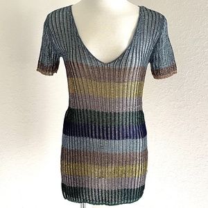 Missoni Sheer Metallic Knit Top